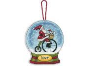 Love Snowglobe Counted Cross Stitch Kit 3 3 4 X4 1 2 14 Count Clear Plastic