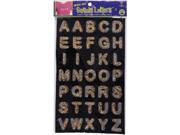 Iron On Sequin Letters 1 Block Gold