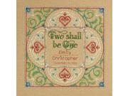 Two As One Wedding Record Counted Cross Stitch Kit 10 X10 14 Count