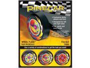 Pine Car Derby Wheel Flare Dry Transfer Decal Fire Ball