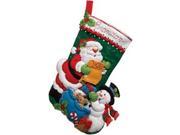 Santa s List Stocking Felt Applique Kit 18 Long