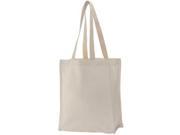 Natural Canvas Tote Bag W Stitched Gusset 10.75 X5.5 X13.75 10101NAT