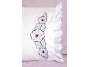 Stamped Lace Edge Pillowcase 30 X20 2 Pkg Large Flower