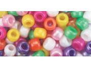Pony Beads 6mmX9mm 900 Pkg Pearl Multicolor