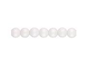 Jewelry Basics Glass Beads 8mm 130 Pkg White Opaque Round