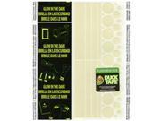 Glow In The Dark Duck Tape Sheets 8.5 X10 1 Pkg Stripes Circles