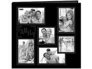 Collage Frame Sewn Embossed Cover Postbound Album 12 X12 Black Family
