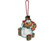 Susan Winget Snowman Ornament Counted Cross Stitch Kit 3 1 4 x4 1 2 14 Count Plastic Canvas