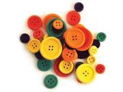 Craftwood Craft Buttons 40 Pkg Colored
