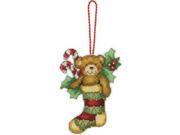 Susan Winget Bear Ornament Counted Cross Stitch Kit 3 1 4 X4 1 2 14 Count Plastic Canvas