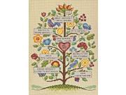 Vintage Family Tree Counted Cross Stitch Kit 9 X12 14 Count