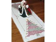 Stamped Lace Edge Table Runner 15 X42 Christmas Tree