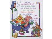 Bath Time Rules Counted Cross Stitch Kit 10 X12 14 Count