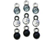 Jewelry Basics Metal Charms Crystal Drops 9 Pkg