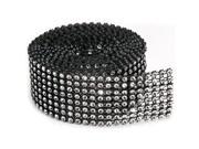 Bling On A Roll 3mm X 2yds 8 Row; Black Silver