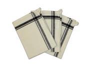 Vintage Stripe Towel 18 X28 3 Pkg White W Black Stripe