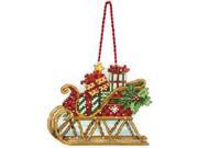 Susan Winget Sleigh Ornament Counted Cross Stitch Kit 4 1 4 X3 1 4 14 Count Plastic Canvas