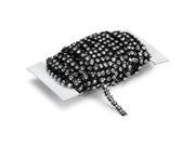Bling On A Roll 4mm X 10yds 1 Row; Black Silver