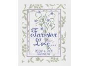 Forever Love Wedding Sampler Counted Cross Stitch Kit 8 X16 14 Count