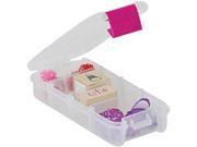 Creative Options Pro Latch Utility Box 6 X2.75 X1.25 1 4 Movable Compartments; Clear Magenta