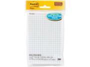 Post It Super Sticky Notes On Grid Paper 3.9 X5.8 2 Pkg 50 Sheets Pad