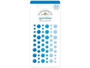 Monochromatic Sprinkles Glossy Enamel Sticker Dots 54 Pkg Blue Jean