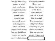 Tim Holtz Large Cling Rubber Stamp Set Simple Sayings