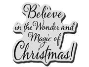 Stampendous Christmas Cling Rubber Stamp Believe Christmas