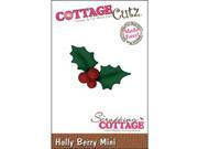 CottageCutz Mini Die 1.75 X1.75 Holly Berry Made Easy