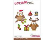 CottageCutz Die 4 X6 Festive Owls