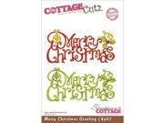 CottageCutz Die 4 X6 Merry Christmas Greeting