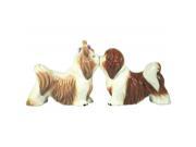 Kissing Lhasa Apsos Dogs Salt and Pepper Shakers S and P