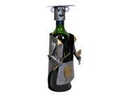 BBQ Barbecue Cook Chef Metal Wine Caddy Bottle Holder