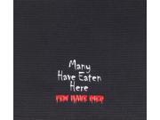 Many Have Eaten Here Few Have Died Funny Halloween Black Waffle Weave Towel