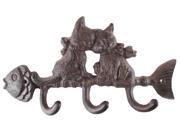 Antique Reproduction Cast Iron Cat Fish Wall Hook