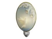 Blue and White Hummingbird Cameo Night Light Ibis and Orchid Design