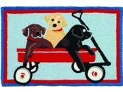 Adorable Puppy Wagon Man s Best Friends Jellybean Accent Rug