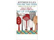 Kitchen Rules Thank the Cook Help Clean Up Sit Up Straight Dish Terry Towel