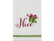 Nice Embroidered Present Glitter 28 Inch Christmas Holiday Tea Towel Kay Dee