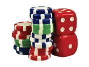 Poker Chips and Dice Magnetic Salt and Pepper Shakers
