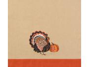 Turkey and Pumpkin Fall Harvest Embroidered 22 Inch Guest Towel