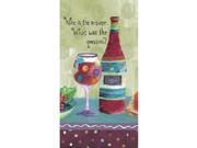 Wine is the Answer Vino Grapes Terry Tea Towel Kitchen Drying Towel