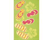 Flip Flops Summer Sandals Printed Cotton Kitchen Dish Towel 20 X 30 Inch