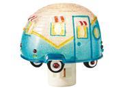 Trailer Blue and White Camper Night Light On the Road Again Camping Fun