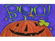 Boo! Great Big Pumpkin Happy Halloween 18 X 30 Inch Floor Mat Rug