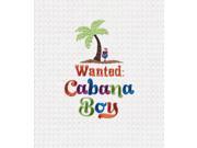 Wanted Cabana Boy Palm Tree Embroidered Waffle Weave 27 Inch Kitchen Dish Towel