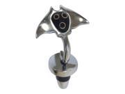 Manta Ray Wine Topper with Bamboo and Recycled Aluminum