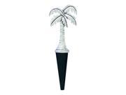 Palm Tree Bottle Stopper Pewter 6 Inch Shaped Tropical Island Bar Decor