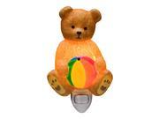 Playful Brown Teddy Bear with Beach Ball Baby Room Night Light Ibis and Orchid