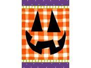 Halloween Jack O Lantern Fun Gingham Garden Flag Banner
